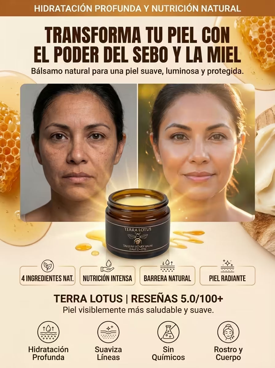 Tallow Honey Balm™ – Nutrición Intensa para Piel Seca y Maltratada